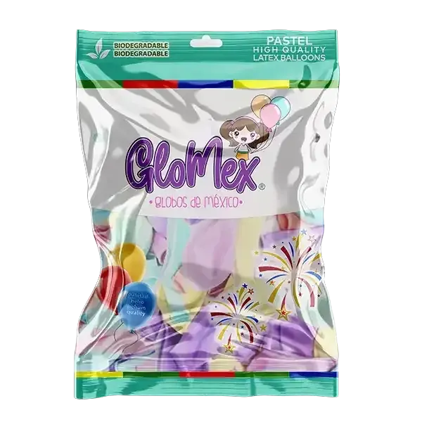 Bag of assorted pastel balloons
